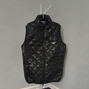 Tuff Rider Black Diamond-Pattern Vest Large